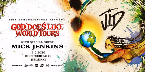 J.I.D (US): God Does Like World Tours, Kulttuuritalo, Helsinki 2.3.2026