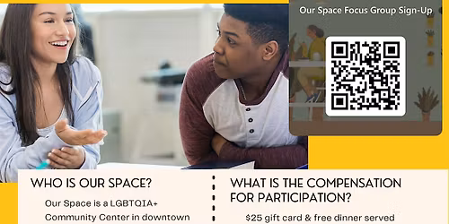 LGBTQIA+ Community Center Focus Group, Ages 12-24