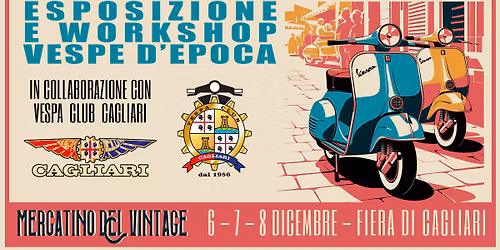 Esposizione e Lezioni Gratuite di manutenzione Vespe d`epoca