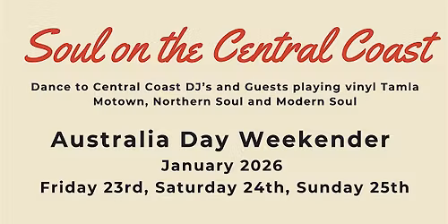 Soul on the Central Coast Australia Day Weekender 2026
