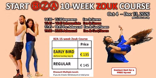 START BZA Zouk Courses - All levels
