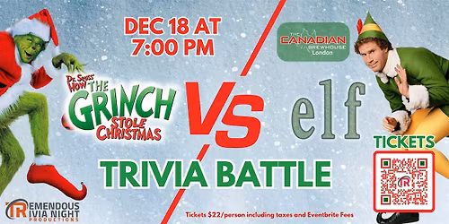 London Ontario (Canadian Brewhouse) Grinch & Elf Christmas Trivia!