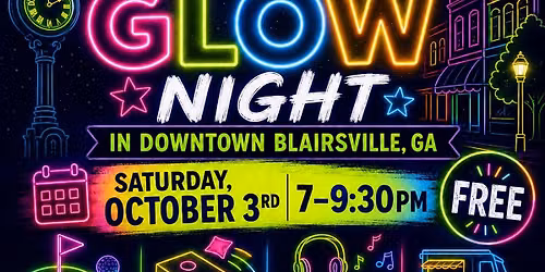 Family GLOW Night in Downtown Blairsville!