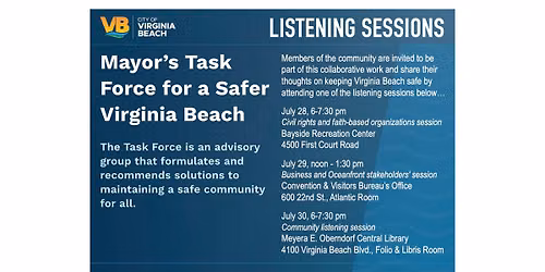 Listening Session - Task Force for a Safter Virginia Beach
