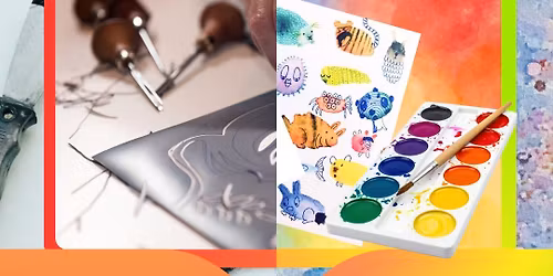 Printmaking & Postcards for artist ages 11-13