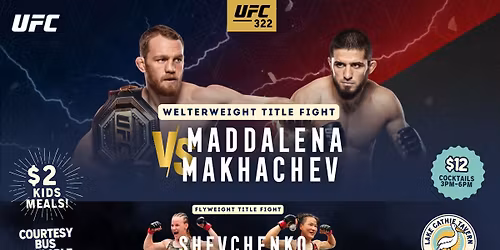 UFC 322 | Two Title Fights LIVE at Lake Cathie Tavern!
