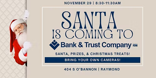 Santa at Raymond Bank & Trust Company