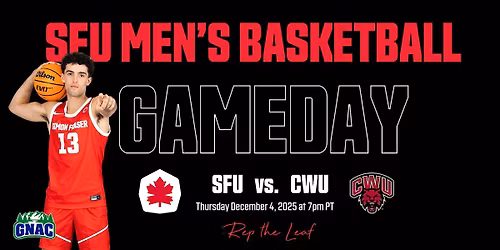 SFU Men's Basketball vs. Central Washington University