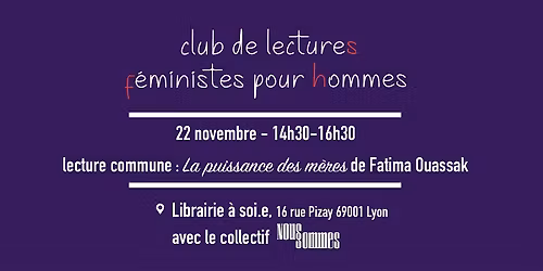 Club de lectures f\u00e9ministe pour hommes avec le collectif