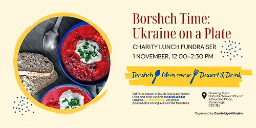 Borshch Time \u2014 1 November: Ukraine on a Plate