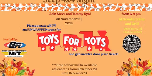 Jeep\/4x4 Night hosted by GenRight Off-Road and Mickey Thompson Tires at Scooter\u2019s Bar and Grill