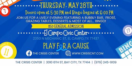 Boozy Bingo - Benefiting The Crisis Center & Children's Advocacy Center