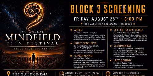 Mindfield Film Festival 2026: Block 3 Screening