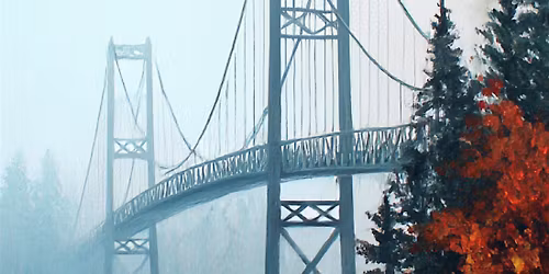 Foggy Bridge - A Paint Along (like Paint and Sip)