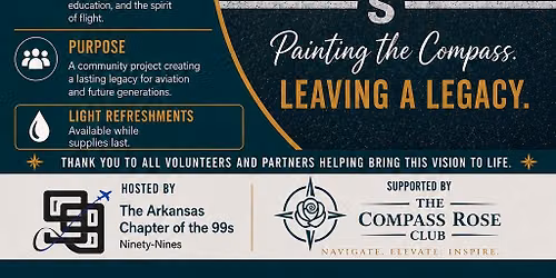 Compass Rose Painting at Grider Field Airport