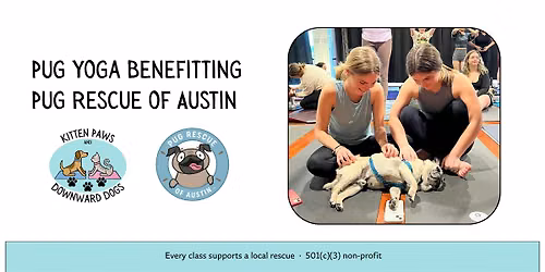 Pug Yoga \u2014 Benefitting Pug Rescue