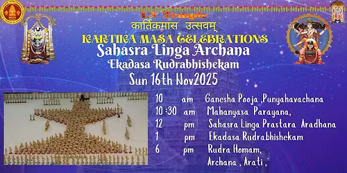 Karthika masa celebrations - Sahasra Linga Archana