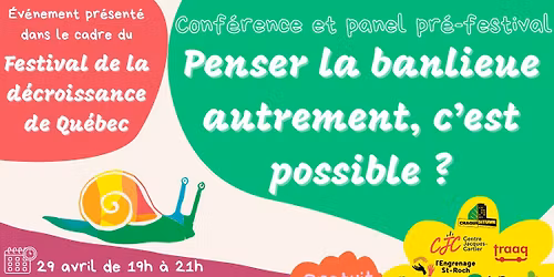 Soir\u00e9e pr\u00e9-Festival de la d\u00e9croissance \u00e0 Charlesbourg