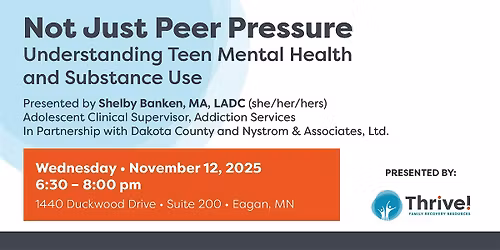 Not Just Peer Pressure: Understanding Teen Mental Health and Substance Use