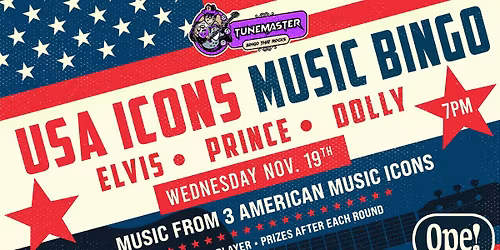 TuneMaster Bingo - USA Icons