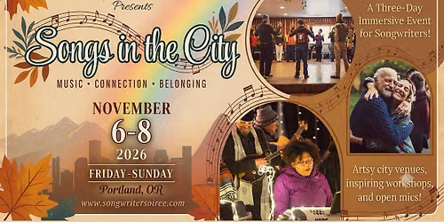 Songwriter Soiree: Songs in the City Autumn 2026