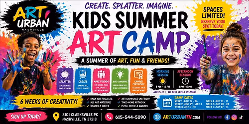 Kids Summer Art Camp | Morning Session | Art Urban Nashville