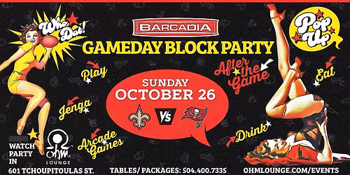 SAINTS V. BUCCANEERS BARCADIA GAME DAY PARTY @ OHM LOUNGE