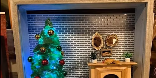 Garden City Christmas Windows with Fireplace