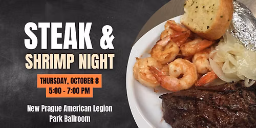 Steak & Shrimp Fry at the New Prague American Legion Park Ballroom