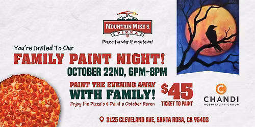 Family Paint Night & Pizza - October Raven