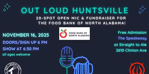 Open Mic & Food Bank of North AL Fundraiser