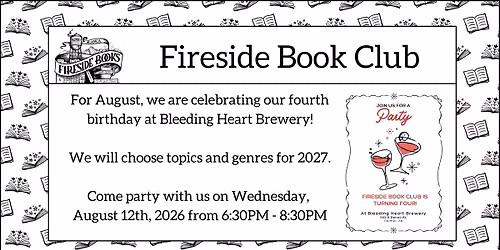 Fireside Book Club - August 2026