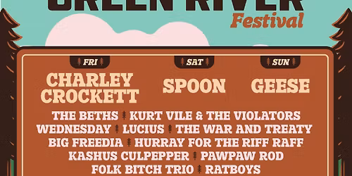 Green River Festival: Charley Crockett Spoon & Geese - 3 Day Pass