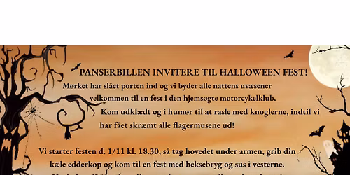 Panserbillens halloween fest