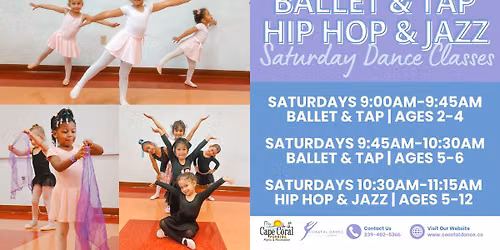 Saturday Dance Classes at the South Cape Community Center | Ages 2-12 | Ballet, Tap, Hip Hop & Jazz