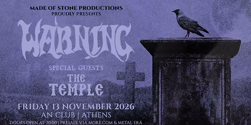 Warning (UK) + The Temple (GR) live in Athens