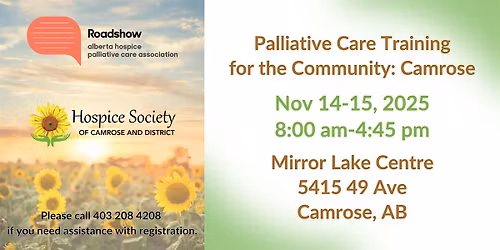 Palliative Care Training for the Community: Camrose