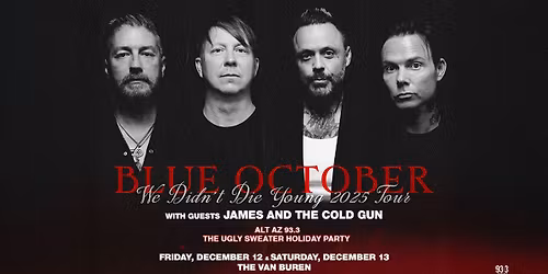 Alt AZ 93.3 Ugly Sweater Holiday Party 2025 with Blue October