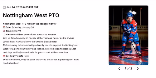 NWES Night at UML Hockey