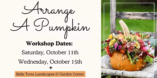 Arrange A Pumpkin- Floral Pumpkin Centerpiece