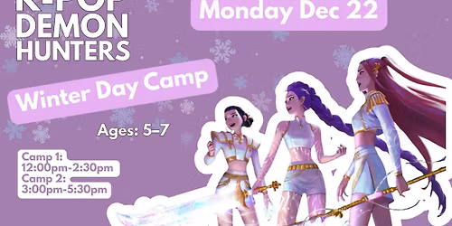 K-Pop Demon Hunters Winter Camp \ud83c\udfb6 Ages 5-7!