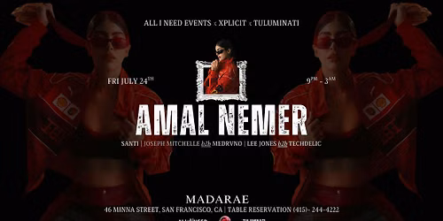 AMAL NEMER (Latin House - Afro House - Tech House) at MadaRae