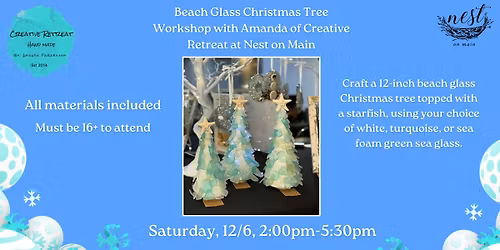 Beach Glass Christmas Tree Workshop with Amanda of Creative Retreat