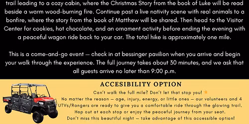 Luminaria Hike and Wagon Ride 