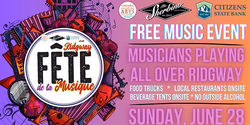 Citizens State Bank presents The Ridgway Fete de la Musique 2026