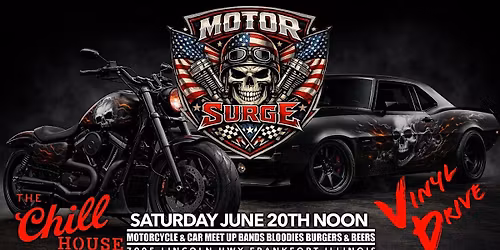 Motor Surge Motorcycle & Car Meet up at The Chill House Vinyl Drive
