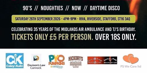 Oh My Days 30 Years Of Floor Fillers - 90s 00\u2019s & Now in aid Midlands Air Ambulance!