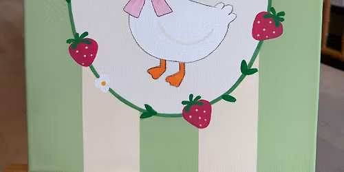 Adult Paint Canvas Easel-y Workshop, Goose and Berry Design 