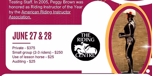 Peggy Brown Centered Riding Clinic