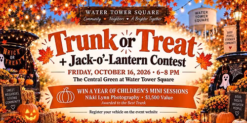 Water Tower Square Trunk or Treat + Jack-o\u2019-Lantern Contest